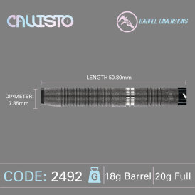 Winmau Soft Darts Callisto 90% Tungsten Soft Dart 20 g Softtip