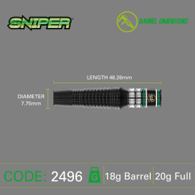 Winmau Soft Darts Sniper Black 90% Tungsten Softdart 20 g Softtip Dart