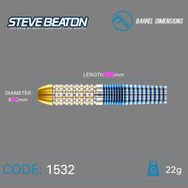 Winmau Steel Darts Steve Beaton Legacy Edition 90% Tungsten Steeltip Dart Steeldart
