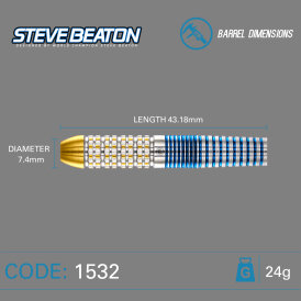 Winmau Steel Darts Steve Beaton Legacy Edition 90% Tungsten Steeltip Dart Steeldart