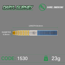 Winmau Steel Darts Daryl Gurney SC 1.0 Series 90% Tungsten Steeltip Dart Steeldart 23 g