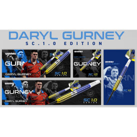 Winmau Steel Darts Daryl Gurney SC 1.0 Series 90% Tungsten Steeltip Dart Steeldart 23 g