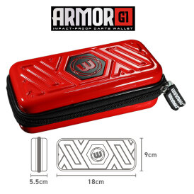 Winmau Dart Armor Dartcase Case Wallet Darttasche Dartbox Armor G1 Rot