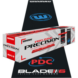 Winmau Dart Pro Zone Precision Blade 6 PVC Dart Mat & Integrated Oche Dart Mat Dartmatte