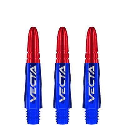 Winmau Vecta Shaft Composite mit leichtem aluminiumlegierten Top Blau/Rot S Kurz