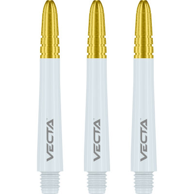 Winmau Vecta Shaft Composite mit leichtem aluminiumlegierten Top Weiß/Gold M Mittel