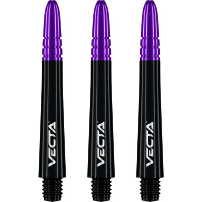 Winmau Vecta Shaft Composite mit leichtem aluminiumlegierten Top Schwarz/Lila M Mittel