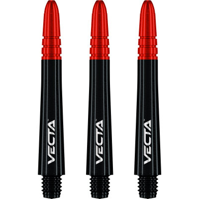 Winmau Vecta Shaft Composite mit leichtem aluminiumlegierten Top Schwarz/Rot M Mittel