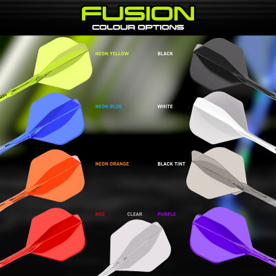 Winmau Dart Fusion Flight- Schaftsystem in verschiedenen Flightformen/Shapes, L�ngen und Farben