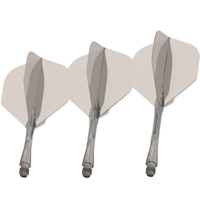 Winmau Dart Fusion Flight- Schaftsystem Nr.2 S Kurz Grau