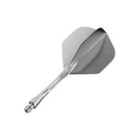 Winmau Dart Fusion Flight- Schaftsystem Nr.2 S Kurz Grau