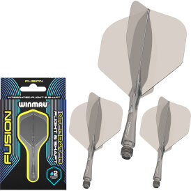 Winmau Dart Fusion Flight- Schaftsystem Nr.2 S Kurz Grau