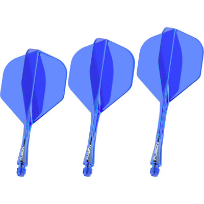 Winmau Dart Fusion Flight- Schaftsystem Nr.2 S Kurz Blau