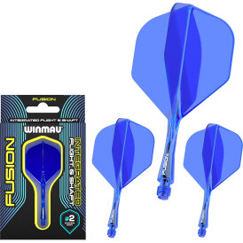 Winmau Dart Fusion Flight- Schaftsystem Nr.2 S Kurz Blau