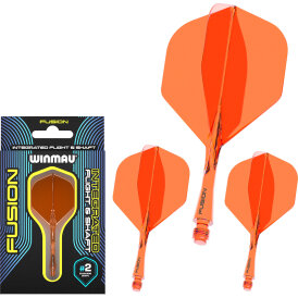 Winmau Dart Fusion Flight- Schaftsystem Nr.2 Intermediate Neon Orange