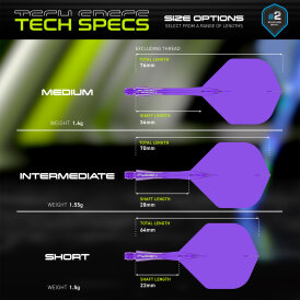 Winmau Dart Fusion Flight- Schaftsystem Nr.2 S Kurz Lila