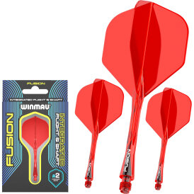 Winmau Dart Fusion Flight- Schaftsystem Nr.2 Intermediate Rot