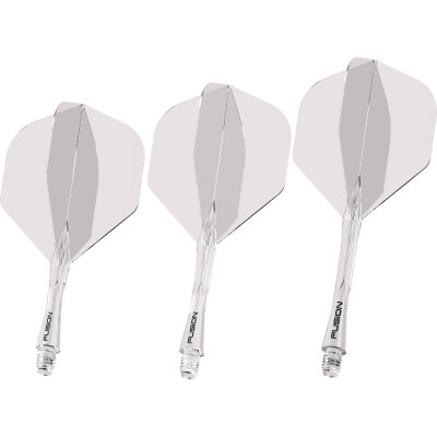 Winmau Dart Fusion Flight- Schaftsystem Nr.2 M Mittel Klar