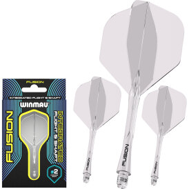 Winmau Dart Fusion Flight- Schaftsystem Nr.2 M Mittel Klar