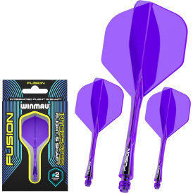 Winmau Dart Fusion Flight- Schaftsystem Nr.2 M Mittel Lila