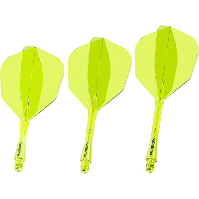 Winmau Dart Fusion Flight- Schaftsystem Nr.6 S Kurz Neon Gelb