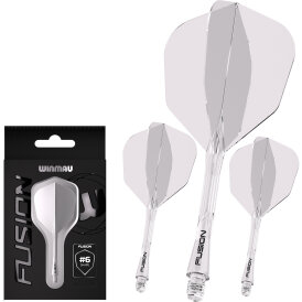 Winmau Dart Fusion Flight- Schaftsystem Nr.6 S Kurz Klar