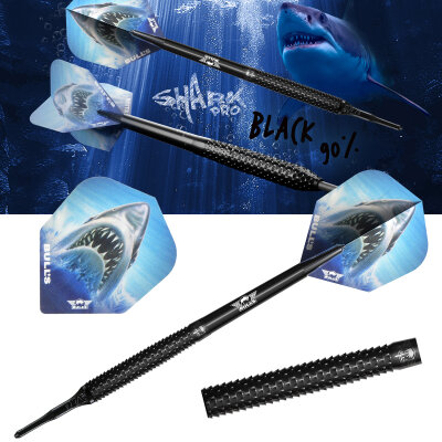 BULLS NL Soft Darts Shark Pro Black 90% Tungsten Softtip Darts Softdart 20 g