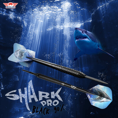 BULLS NL Soft Darts Shark Pro Black 90% Tungsten Softtip Darts Softdart 20 g