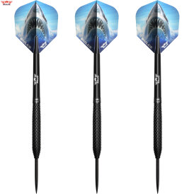 BULLS NL Steel Darts Shark Pro Black 90% Tungsten Steeltip Darts Steeldart 23 g