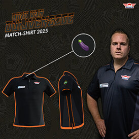 BULL´S NL Darts Dirk van Duijvenbode Aubergenius Matchshirt Dart Shirt Trikot Design 2025 Größe L