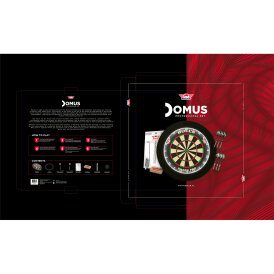 BULLS NL Dart Domus Professional Set Dartboard Lumo Surround Light System Set Dartscheibe incl. 2 Dartsets