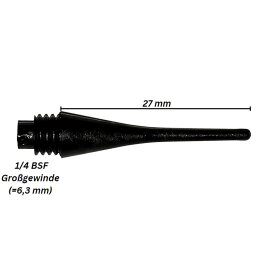 Karella PRO-TIP Pixel Tip Softdart Spitze Soft Tip 1/4 BSF Schwarz 100 Stück