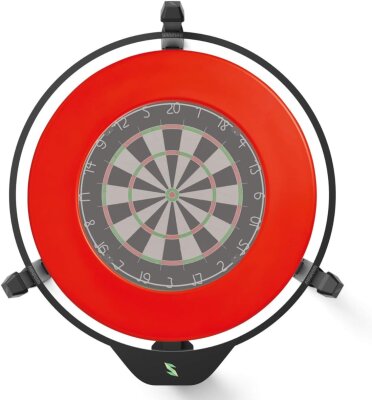 Scolia Home 2 Set Electronic Score System Scolia Home 2 Neue Version 2.3 inkl. Lichtring & Karella Dartboard Surround Rot
