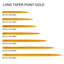 one80 Dart Steel Tip Long Taper Point Wechselspitzen Sandard Point Gold 36 mm