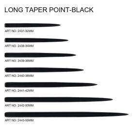 one80 Dart Steel Tip Long Taper Point Wechselspitzen Sandard Point Schwarz 34 mm