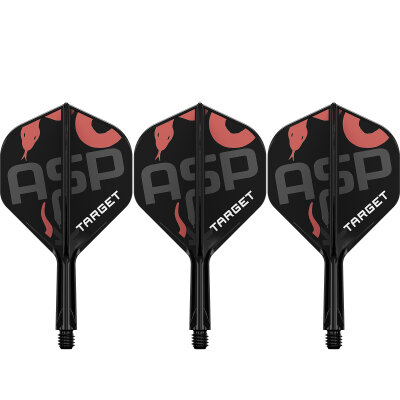 Target Dart K-Flex Flight- Schaftsystem Nathan Aspinall patentierten Twist-System im The ASP Design Standard Nr.2 S Kurz