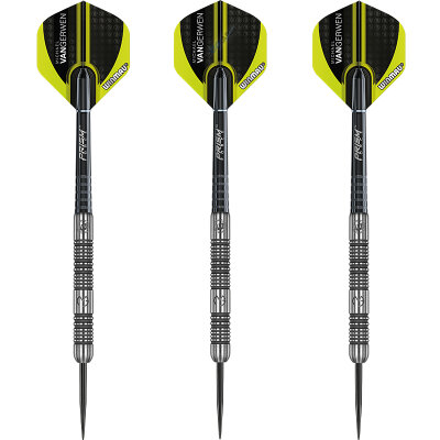 "Verpackung beschädigt" - Winmau Steel Darts MvG Michael van Gerwen Authentic 85% Tungsten Steeltip Dart Steeldart 26 g