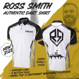 Unicorn Darts Shirt Ross Smith Smudger Matchshirt Dart Shirt Dartshirt Trikot Größe XL