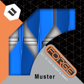 unicorn Dart Forge ALL-IN-ONE Flight- Schaftsystem Flightform/Shape Plus Blau M Mittel