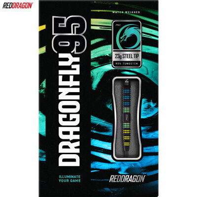Red Dragon Steel Darts Dragonfly Black Tapered 95% Tungsten Steeltip Dart Steeldart 23 g