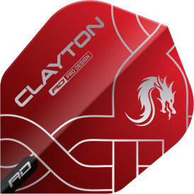 Red Dragon Jonny Clayton The Ferret Standard Dart Flight Neuheit 2024 Pro Player Rot&Schwarz Nr.6