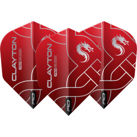 Red Dragon Jonny Clayton The Ferret Standard Dart Flight Neuheit 2024 Pro Player Rot&Schwarz Nr.6