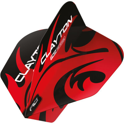 Red Dragon Jonny Clayton The Ferret Standard Dart Flight Neuheit 2024 Pro Player Rot&Silber Nr.6