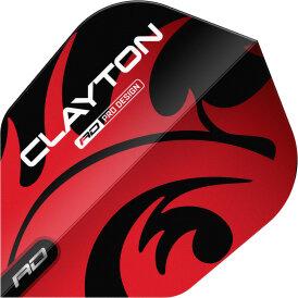Red Dragon Jonny Clayton The Ferret Standard Dart Flight Neuheit 2024 Pro Player Rot&Silber Nr.6