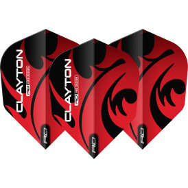 Red Dragon Jonny Clayton The Ferret Standard Dart Flight Neuheit 2024 Pro Player Rot&Silber Nr.6