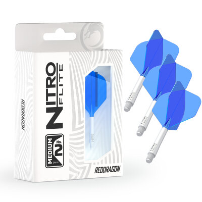 Red Dragon Nitro Flite Flight- Schaftsystem Standard Nr.2 Weiß & Blau M Medium