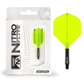 Red Dragon Nitro Flite Flight- Schaftsystem Standard Nr.2 Schwarz & Gelb S Short