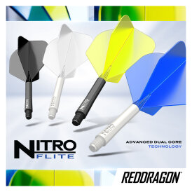 Red Dragon Nitro Flite Flight- Schaftsystem Standard Nr.2 Schwarz & Gelb S Short