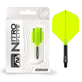 Red Dragon Nitro Flite Flight- Schaftsystem Standard Nr.2 Schwarz & Gelb IM Intermediate