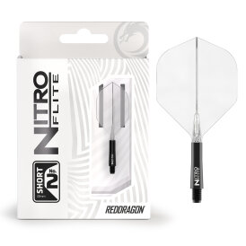 Red Dragon Nitro Flite Flight- Schaftsystem Standard Nr.2 Schwarz & Klar S Short